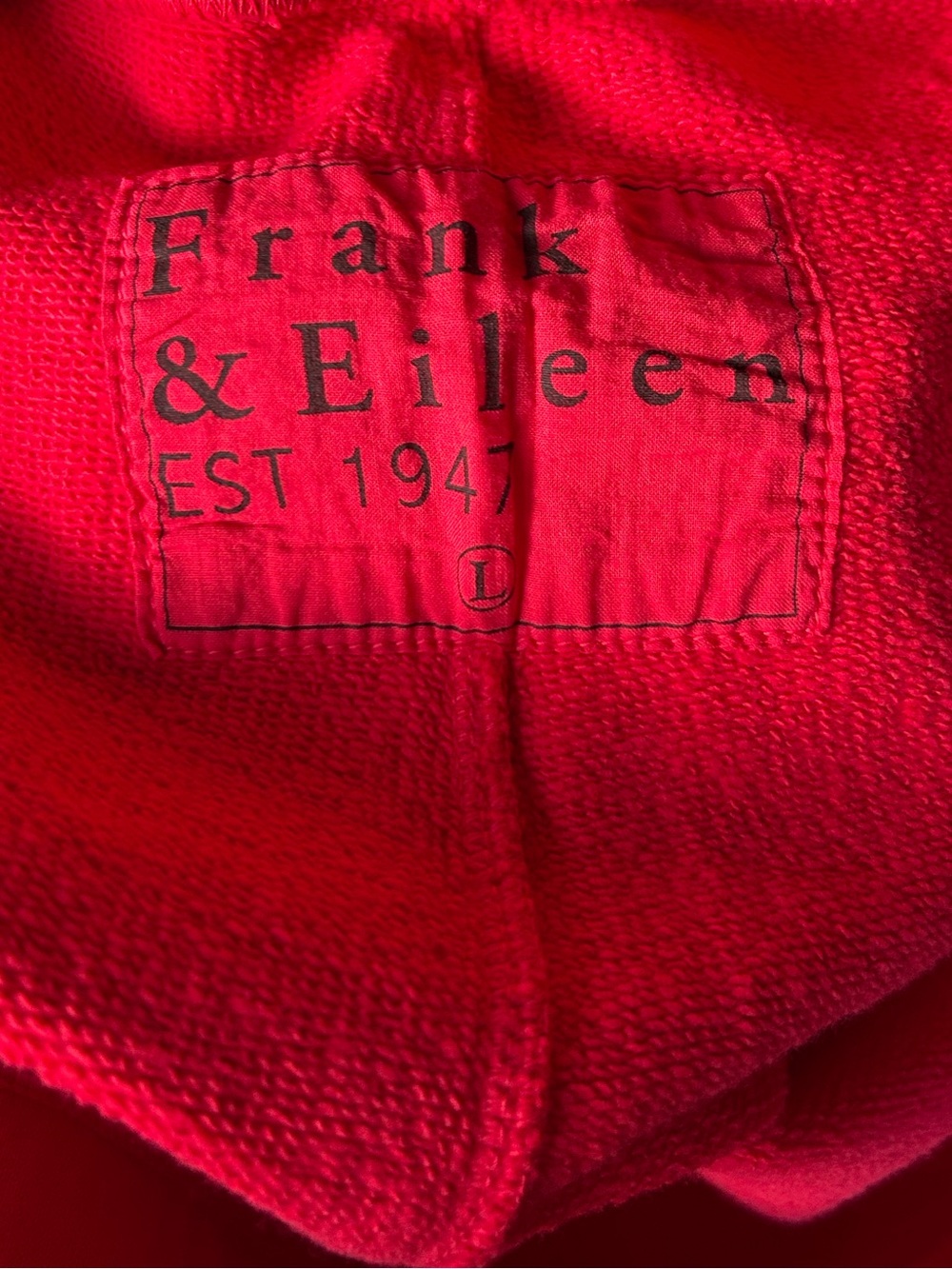 NWOT Frank & Eileen Catherine Favorite Red Cotton Crop Sweatpants Sz L - Picture 14 of 16